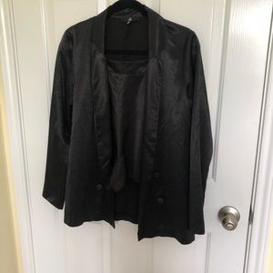 Missguided satin shorts suit